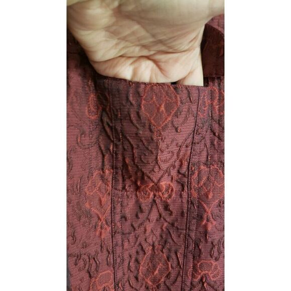 J. Jill Vintage Jacket Wool Blend Womens M Brocade Damask Jacquard Chic Blazer - Picture 7 of 14